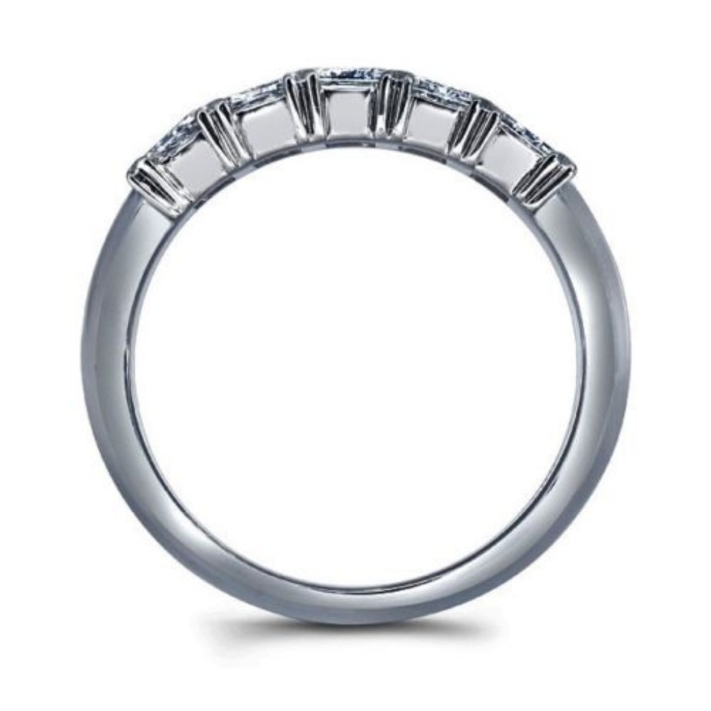 925 Silver Princess Cut White Sapphire Women Ring - Picture 2 of 3